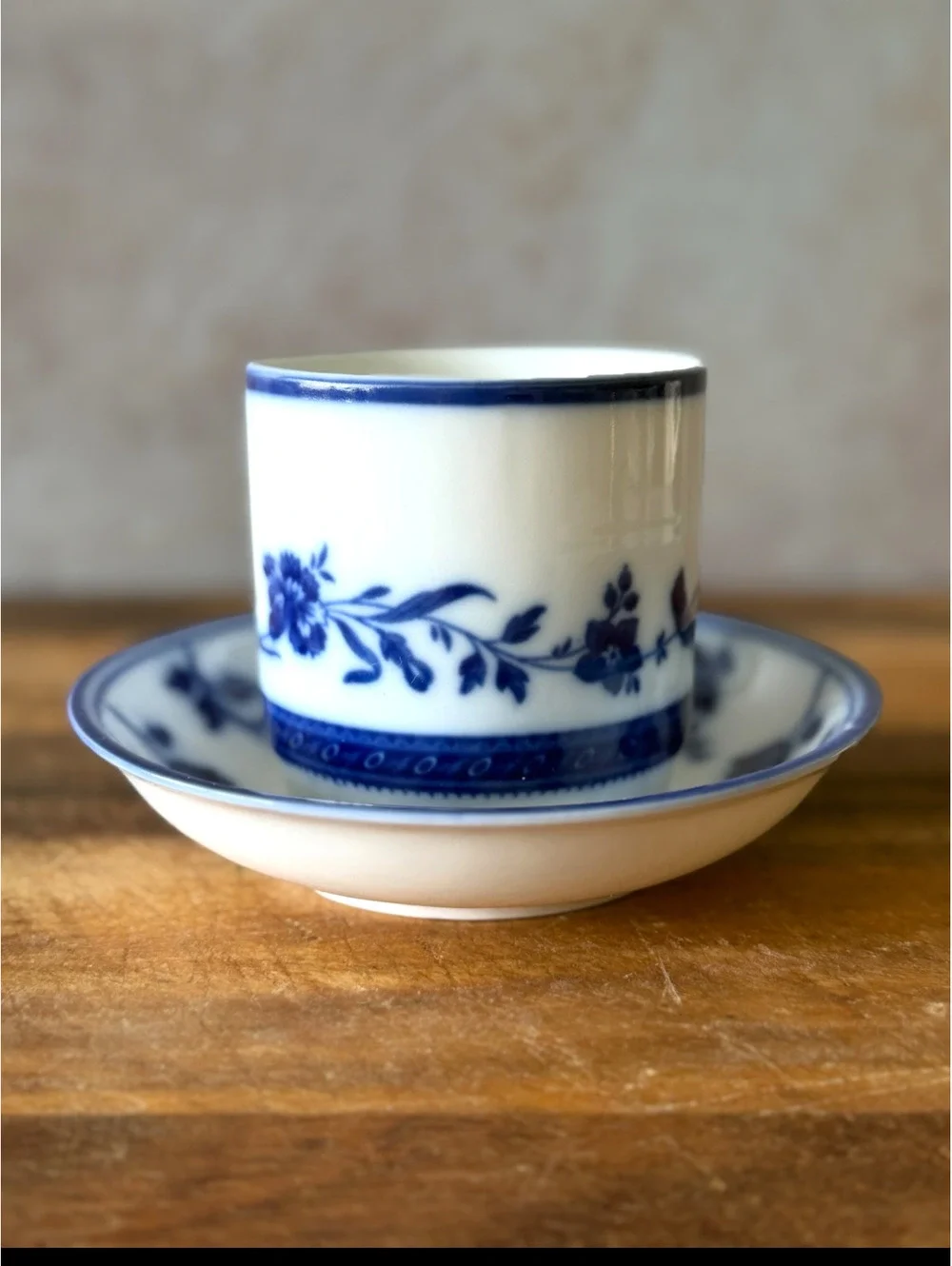 Williams-Sonoma Flow Blue Cup & Saucer Set Cottagecore Vintage Coffee Tea Set